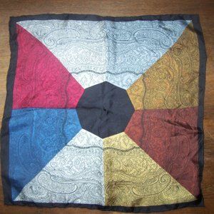 Vintage Mancraft Scarf Pocket Square Tie Silk Hand